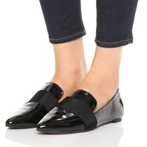 Madewell Leandra Black Patent Leather Loafer Flats